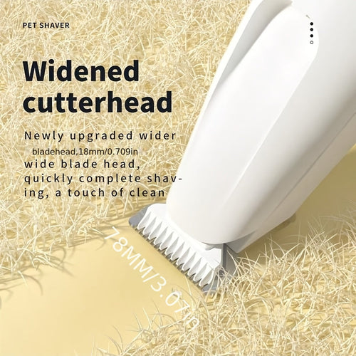 Cordless Quiet Dog Paw Trimmer with LED Light – Low-Noise Rechargeable Pet Hair Clipper for Paws, Face & Ears, Suitable for Small Dogs & Cats, Professional Grooming Tool