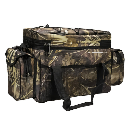 SeaKnight Fishing Tackle Bag Camo – Large Capacity Waterproof Nylon Shoulder Bag for Bass Trout Fishing Hiking Camping Outdoor Sports Travel Men Women