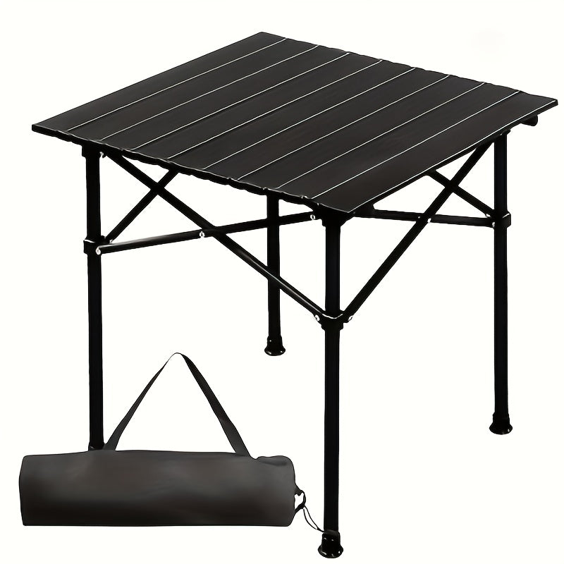 Large Portable Folding Table with Storage Bag - Outdoor Camping Picnic BBQ Garden Table Lightweight Easy Setup for Car Travel Self-Driving Tours