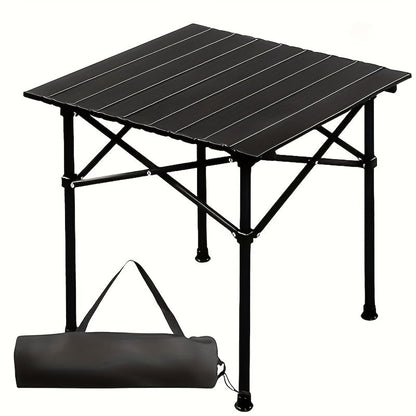 Large Portable Folding Table with Storage Bag - Outdoor Camping Picnic BBQ Garden Table Lightweight Easy Setup for Car Travel Self-Driving Tours