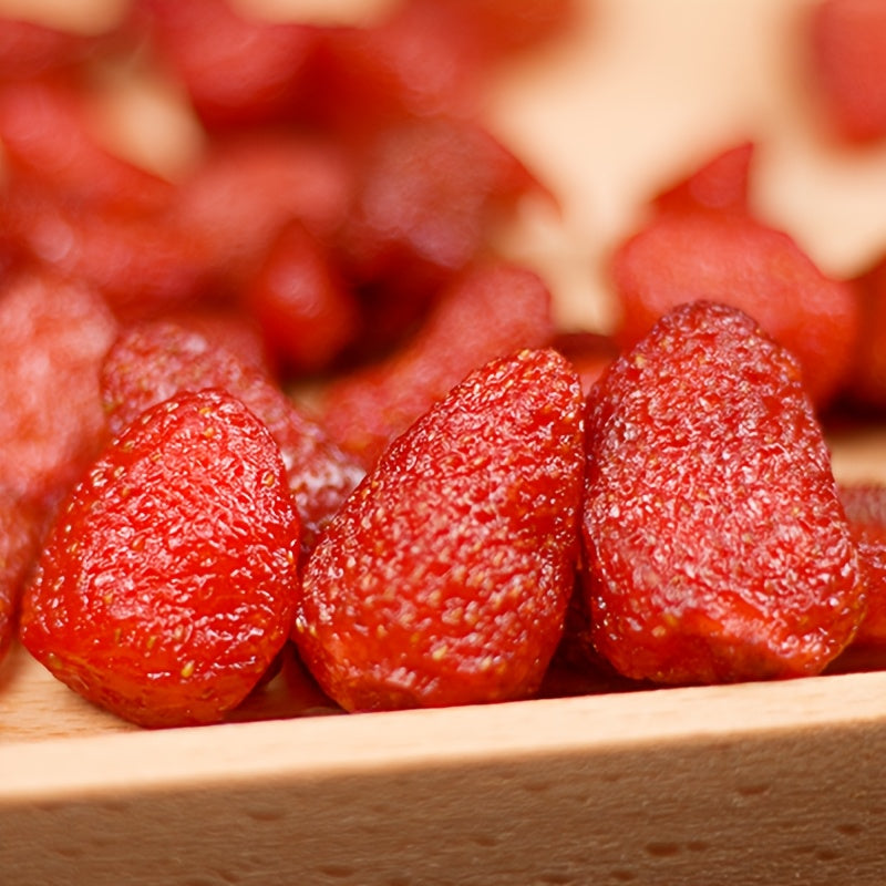Dried Strawberries Snack 3 Bags Pack Low Sugar Natural Gluten-Free Vegan Fruit Snack Office Parties Holidays Gift
