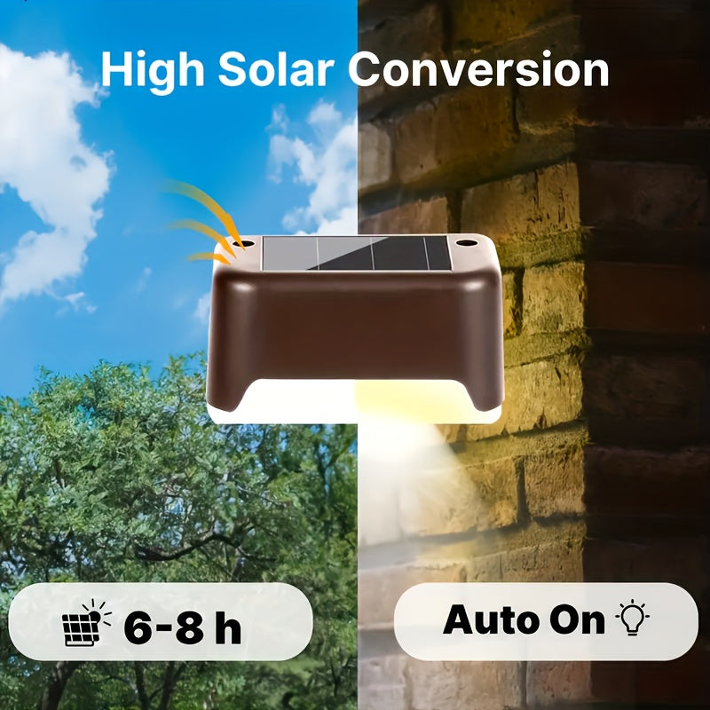 Solar Deck Lights Outdoor Waterproof LED Step Stair Fence Lights 8 16 32 Pack Auto Dusk to Dawn 800mAh Warm White Solar Powered Pathway Patio Garden Driveway Yard Wall Lighting