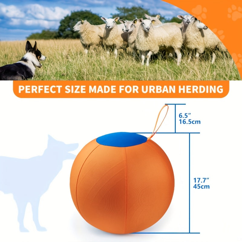 Large Inflatable Dog Ball Toy – Interactive Herding Training Ball for Dogs, Anti-Boredom Exercise Toy for Bulldogs, Golden Retrievers & Australian Shepherds, No Battery Required