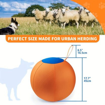 Large Inflatable Dog Ball Toy – Interactive Herding Training Ball for Dogs, Anti-Boredom Exercise Toy for Bulldogs, Golden Retrievers & Australian Shepherds, No Battery Required
