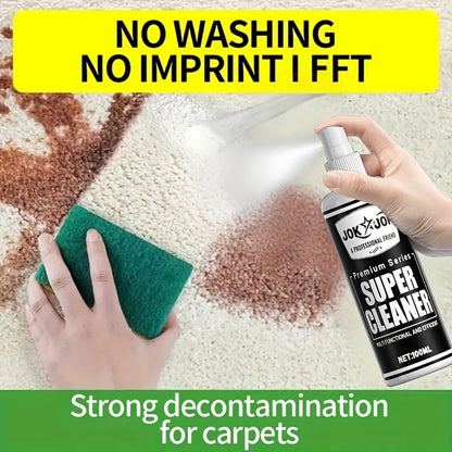 Fabric & Carpet Stain Remover Spray 3.38oz – No-Rinse Fast-Acting Upholstery Cleaner & Deodorizer for Sofas, Curtains, Bedding, Rugs & Car Interiors, Includes Towel