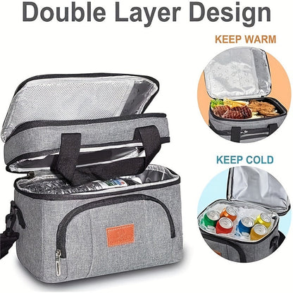 Insulated Lunch Bag Oxford Cloth – Portable Thermal Food Bag for Work, School & Picnic – Multi-Purpose Lunch Box Bag for Snacks, Takeaway & Meal Prep – Leakproof & Reusable, 4 Colors