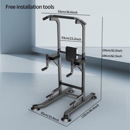 Freestanding Pull-Up Bar & Parallel Bar Station – Multifunctional Home Gym Equipment for Adults, Upper Body Strength Training, Dips Chin-Ups Push-Ups, Heavy Duty Single Parallel Bar Frame
