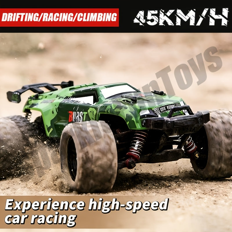RC Off-Road Toy Car 2.4GHz – Durable Alloy Body All-Terrain Remote Control Car for Kids 3+, 4WD Fun Off-Road Model Truck, Best Birthday Easter Gift for Boys
