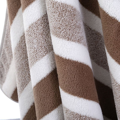 Striped Bath Towel Set Absorbent Quick-Dry Super Soft Skin-Friendly 27.6x55.1 Inch for Home Bathroom Beach – Available in 1 or 4 Pack Multiple Colors