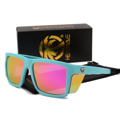 Men's Polarized Square Frame Sunglasses UV400 Photochromic Mirror Lens Full Rim PC Frame Includes Case 10 Colors Outdoor Driving Sport