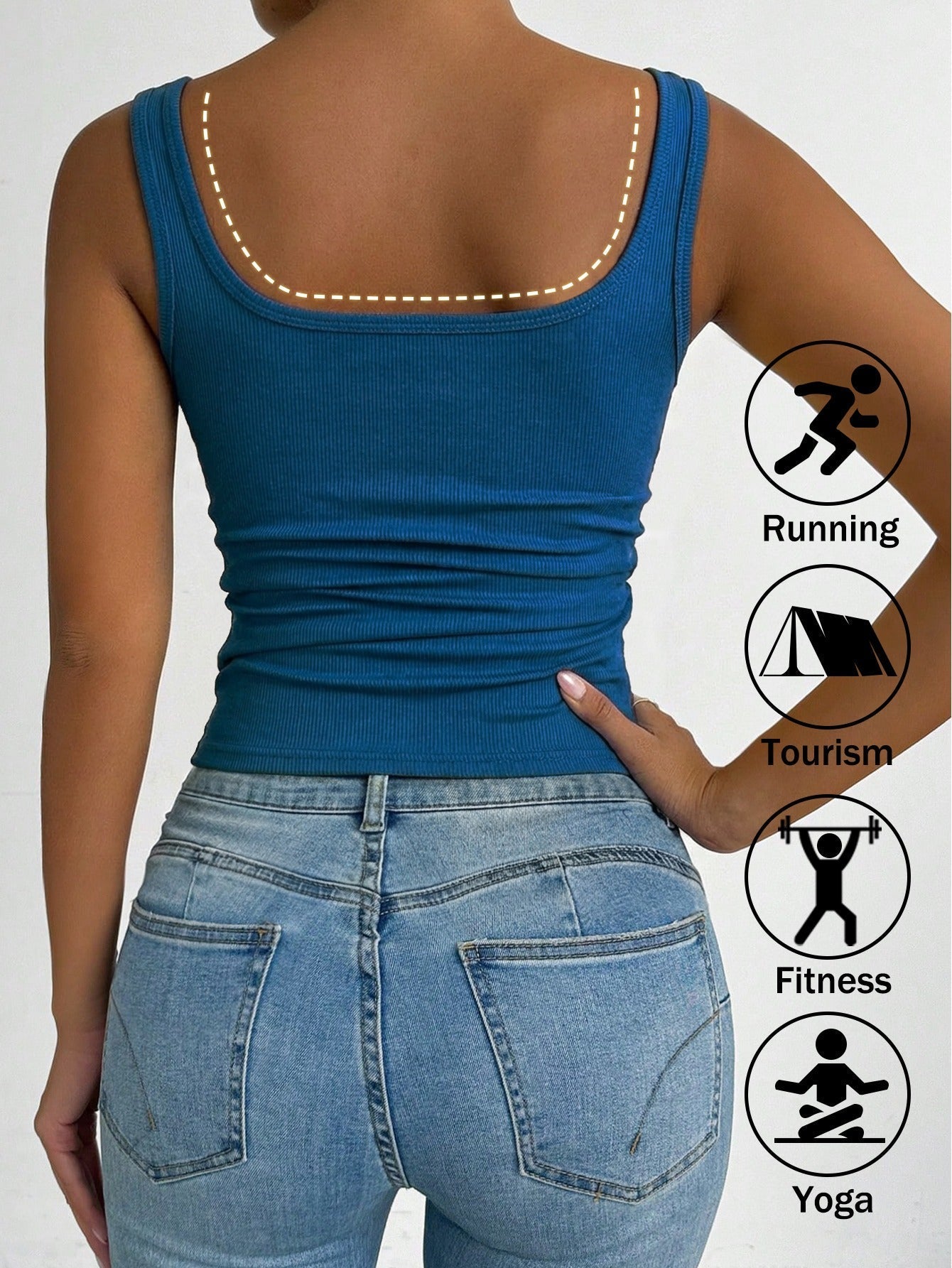 Women's Ribbed Tank Top 4-Pack – Fitted Sleeveless Crew Neck Pullover Vest in Solid Colors, High Stretch Fabric for Layering, Casual & Everyday Wear, Spring Summer Fall, Sizes S to XXL