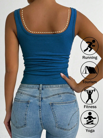 Women's Ribbed Tank Top 4-Pack – Fitted Sleeveless Crew Neck Pullover Vest in Solid Colors, High Stretch Fabric for Layering, Casual & Everyday Wear, Spring Summer Fall, Sizes S to XXL