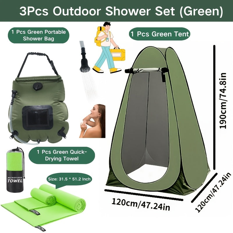 Portable Camping Toilet & Privacy Tent – Pop Up Potty Tent for Adults with 12 Toilet Bags, Ground Stakes, Windproof Ropes & Moisture Mat, Foldable Outdoor Toilet for Camping Travel Hiking