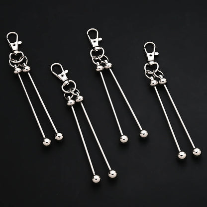 20pcs Beadable Keychain Making Kit for Women – DIY Double Blank Bar Key Rings with Lobster Clasp for Bag Pendant, Wedding, Party, Graduation, Back to School & Holiday Gift Craft Set