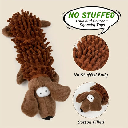 6pcs Squeaky Plush Dog Toys with Crinkle Sound – Interactive Soft Chew-Resistant Toys for Small & Medium Dogs, Puppy Training, Solo Play & Pet Bonding