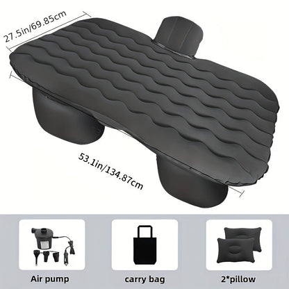 Inflatable Car Mattress for Back Seat SUV Truck MPV – Portable Air Bed with 2 Pillows for Camping Road Trips Outdoor Travel Dark Blue