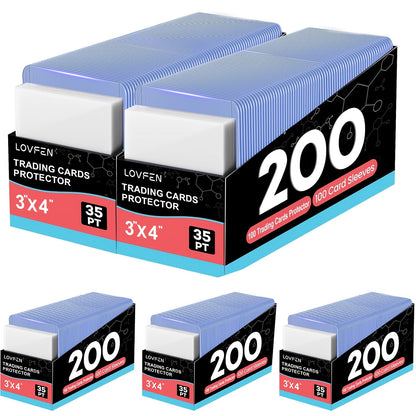 3x4 Top Load Card Holders & Sleeves for Baseball & Trading Cards – Hard Plastic Regular Top Loaders, 100 to 2000 Count Sets for Sports Football Pokemon Cards, Card Collector Supplies
