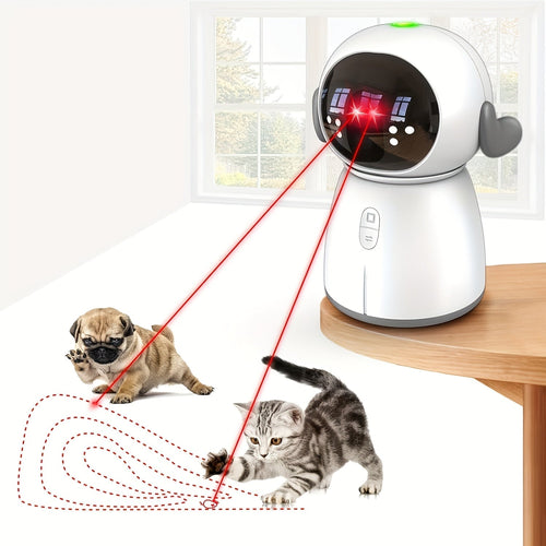 Dual Laser Cat Dog Toy Rechargeable – Auto Motion-Activated Interactive Laser Toy with 3 Speed Modes, 160-Inch Sensor, Adjustable Head for Indoor Cats Kittens Dogs