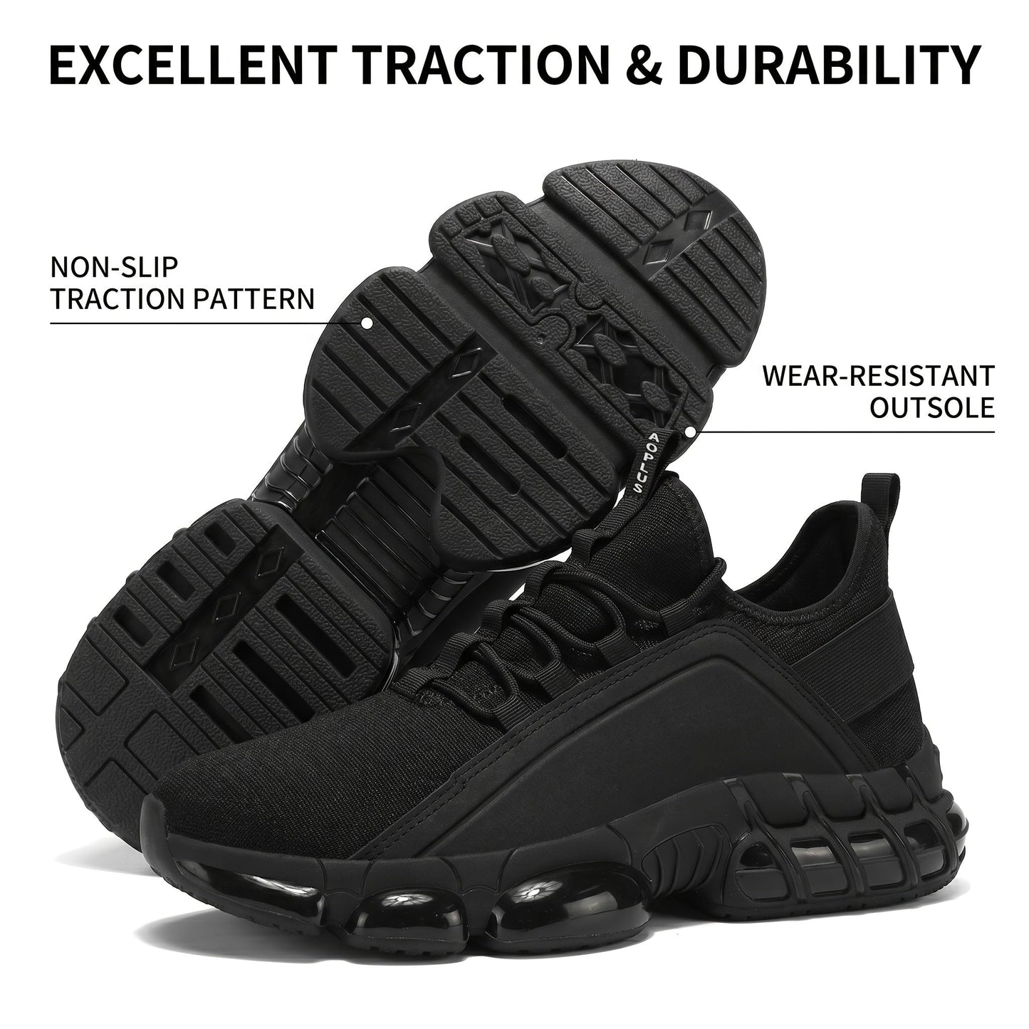 Men's Lightweight Breathable Running Shoes, Low-Top Road Training Sneakers with Rubber Sole & Lace-Up Closure, All-Season Comfort Athletic Footwear for Gym, Training & Casual Wear - White, Black, Blue, Khaki