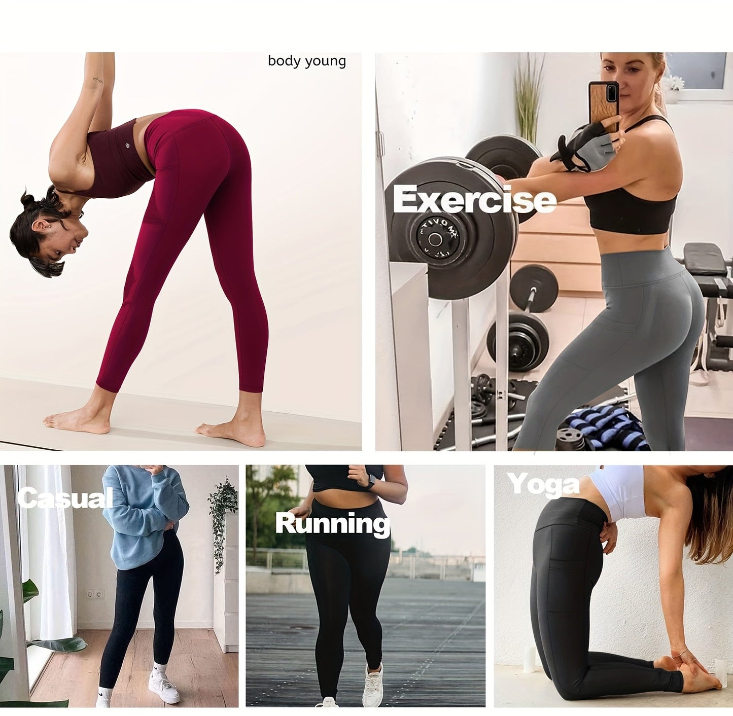 Women's High-Waist Yoga Pants with Tummy Control – Stretchy Breathable Leggings for Fitness Cycling Yoga & Outdoor Sports, Sizes S-XXL