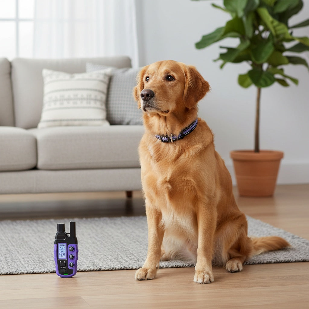 Dog Training Collar with Remote – 4150ft Range, Shock Vibration & Beep Modes, Rechargeable E-Collar for Small to Large Dogs 5-150lbs, 1 Dog & 2 Dog Options, Purple
