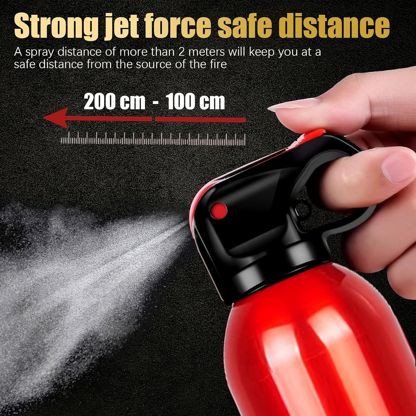 4-in-1 Portable Fire Extinguisher Spray for Home, Kitchen, Garage & Car – Covers Electrical, Textile & Oil Fires, Non-Toxic, Easy to Clean, Wall-Mountable Fire Safety Tool