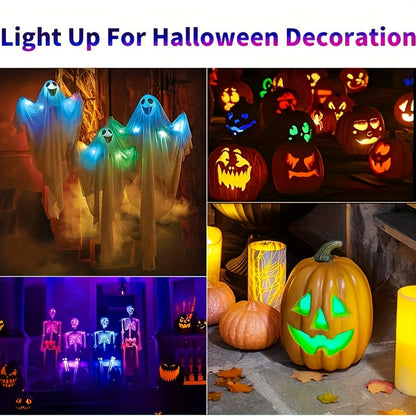 Wireless LED Lights for Vehicles 6 or 8pcs – Remote Control, 8 Color Modes, USB Rechargeable, for Car Interior, Truck, Motorcycle, Drone, Bicycle & Plane