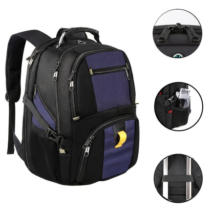 50L Travel Backpack Fits 17 Inch Laptop – Airline Approved, Waterproof, Extra Large College & Work Bag for Men & Women, 3-Compartment Business Backpack for School, Travel & Daily Commute – 8 Colors