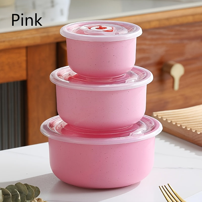 Airtight Refrigerator Food Storage Containers Set of 3 or 4 - Large Capacity Plastic Fridge Organizer Boxes for Fruit, Vegetables, Meat, Eggs, Leftovers - Stackable, BPA Free, Easy Clean, Fresh Keeper