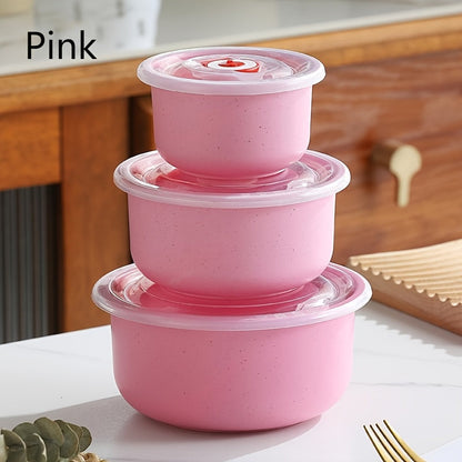 Airtight Refrigerator Food Storage Containers Set of 3 or 4 - Large Capacity Plastic Fridge Organizer Boxes for Fruit, Vegetables, Meat, Eggs, Leftovers - Stackable, BPA Free, Easy Clean, Fresh Keeper