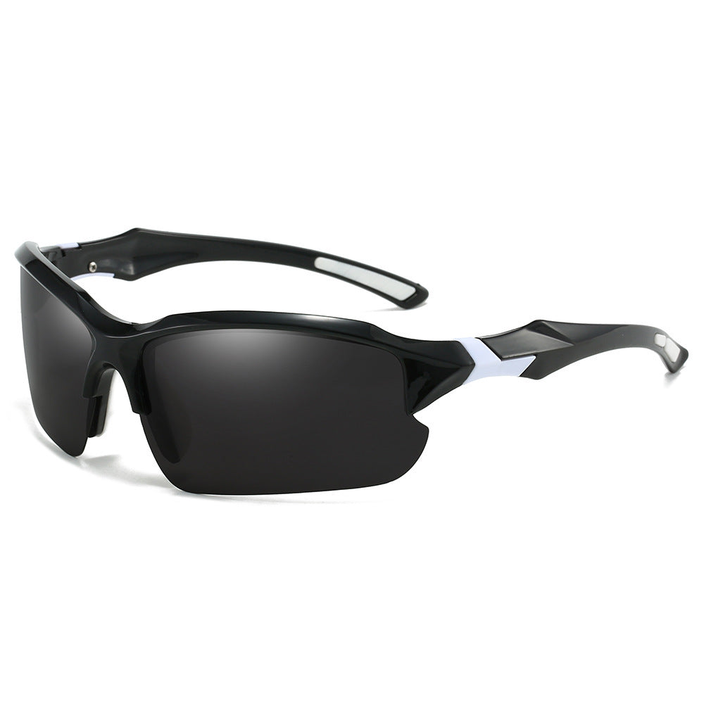 Half Frame Polarized Sports Sunglasses for Men UV400 Protection Lightweight Goggles for Skiing Driving Running Fishing Outdoor Activities 3-Pack or 10-Pack
