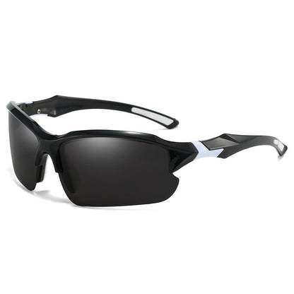 Half Frame Polarized Sports Sunglasses for Men UV400 Protection Lightweight Goggles for Skiing Driving Running Fishing Outdoor Activities 3-Pack or 10-Pack