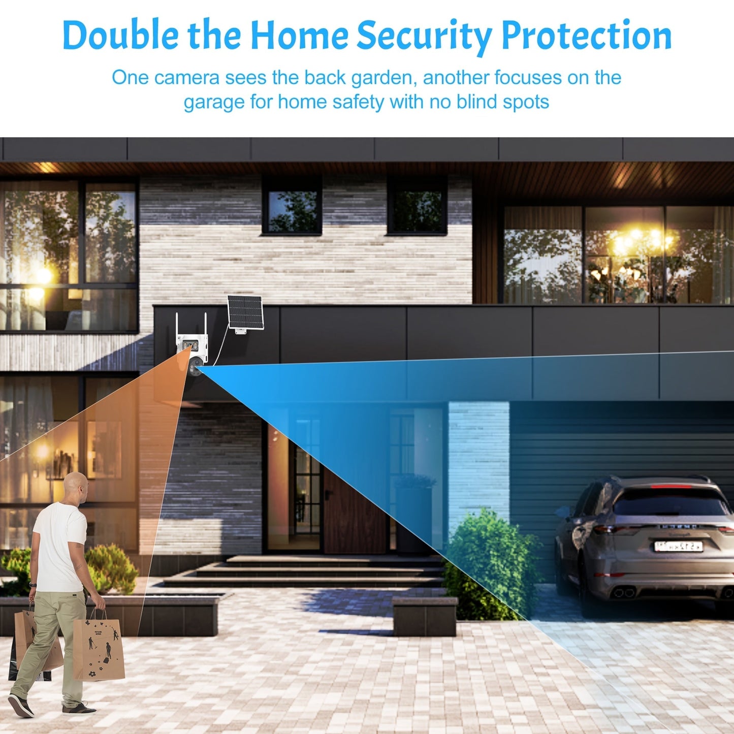 4G LTE Solar Security Camera Outdoor 8MP – 360° Pan Tilt Dual Lens, IP65 Weatherproof, PIR Motion Detection, Color Night Vision, Two-Way Audio & App Control, US Networks Only, No WiFi Required