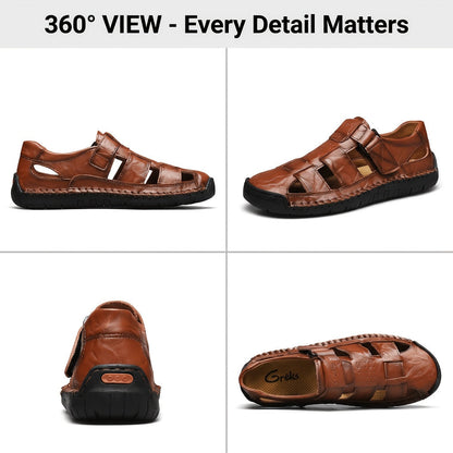 Men's Closed Toe Sport Sandals – Breathable Outdoor Fisherman Shoes, Anti-Slip Summer Beach Loafers for Hiking, Walking & Water Activities | Velora
