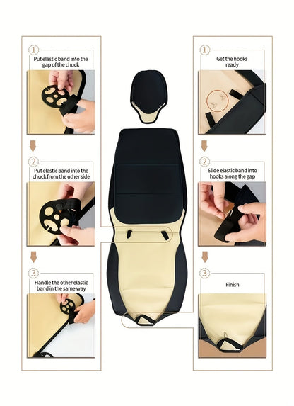 Faux Leather Car Seat Covers Universal Fit – Waterproof & Dirt-Resistant Protective Seat Cover for Cars, SUVs, Vans & Trucks, 1pc / 2pcs / 5pcs Set, Multiple Colors