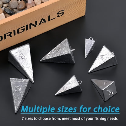 Pyramid Fishing Sinkers – Saltwater & Freshwater Surf Fishing Weights, Strong Hold in Current, Sizes 1oz to 10oz, Multi-Pack Tackle for Pompano, Bass, Drum & More
