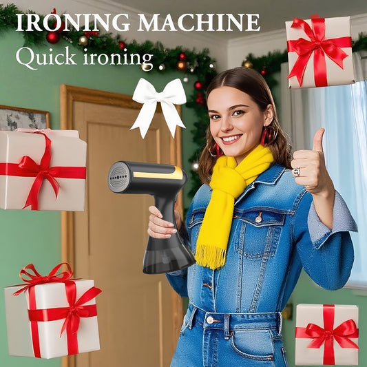 1100W Handheld Garment Steamer – 20-Second Fast Heat-Up, 300ml Water Tank & Cleaning Brush, Portable Travel Steam Iron for Wrinkle Removal, Clothes Suits Dresses Curtains, Home & Business Use