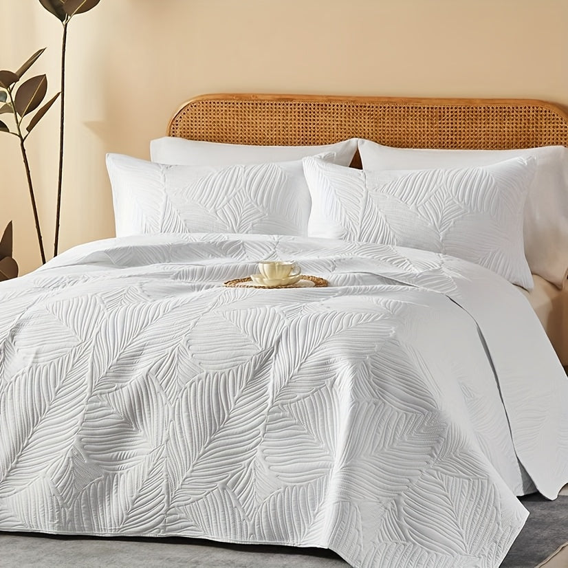 Cooling Summer Quilt Set 2-3 Piece Lightweight Breathable Microfiber Bedspread – Modern Coin Pattern Coverlet Twin Queen King, All Season, Multiple Colors, Holiday Gift for Family