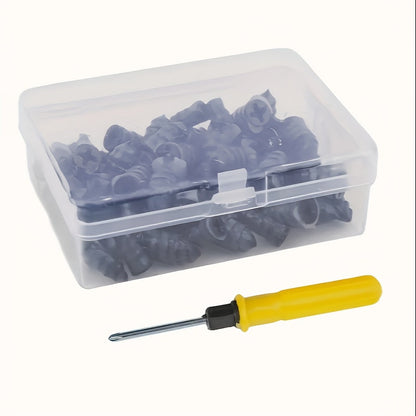 Tire Repair Kit 101pcs Rubber Nails Puncture Plug Tool with Screwdriver – Emergency Tubeless Flat Fix for Car Motorcycle Truck SUV ATV