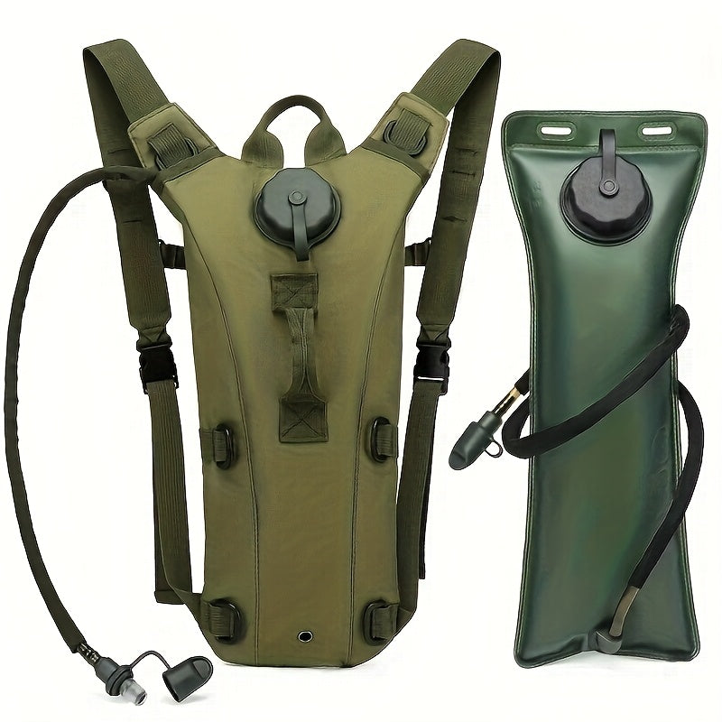 Hydration Backpack with 101oz Water Bladder Tactical Lightweight Pack for Hiking Biking Running Climbing – Adjustable Straps Large Capacity Black Green
