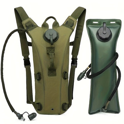 Hydration Backpack with 101oz Water Bladder Tactical Lightweight Pack for Hiking Biking Running Climbing – Adjustable Straps Large Capacity Black Green