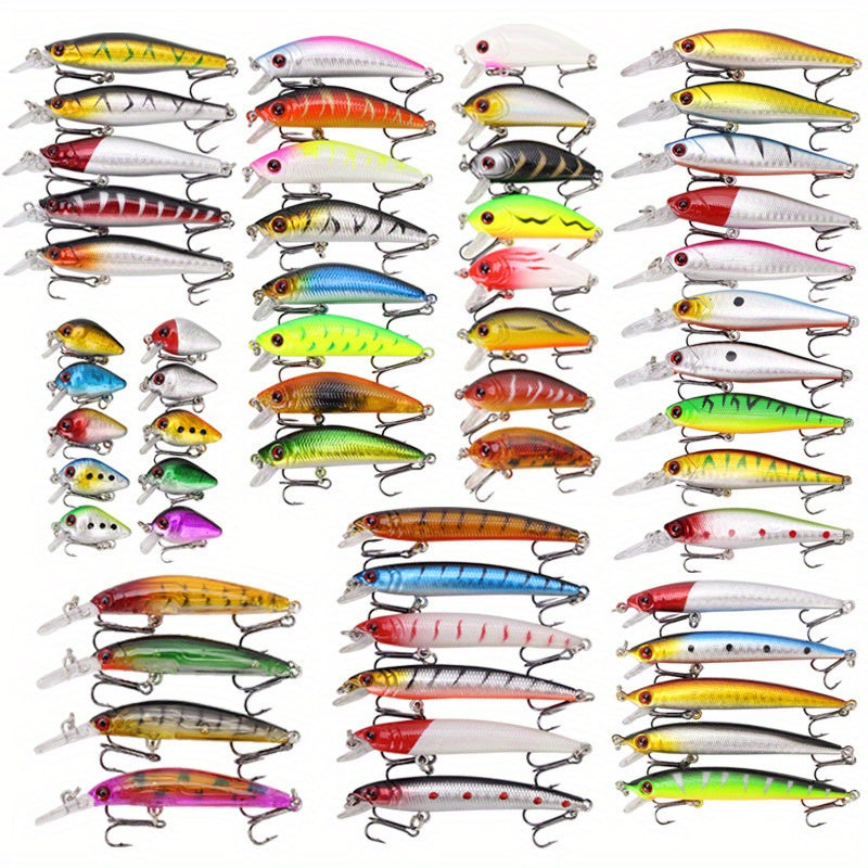 Fishing Lure Set Premium Swimbaits Spinnerbaits Hard Lures for Freshwater Saltwater - Realistic Minnow Baits Tackle Box Angler Gift