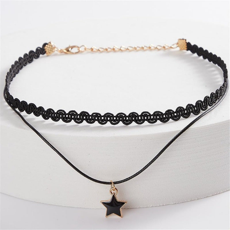 20pcs Velvet Gothic Choker Necklace Set for Women – Y2K Black Lace Tattoo Style with Heart, Moon, Cross & Pendant Designs, Trendy Collar Clavicle Chain Jewelry Gift for Party, Festival & Daily Wear