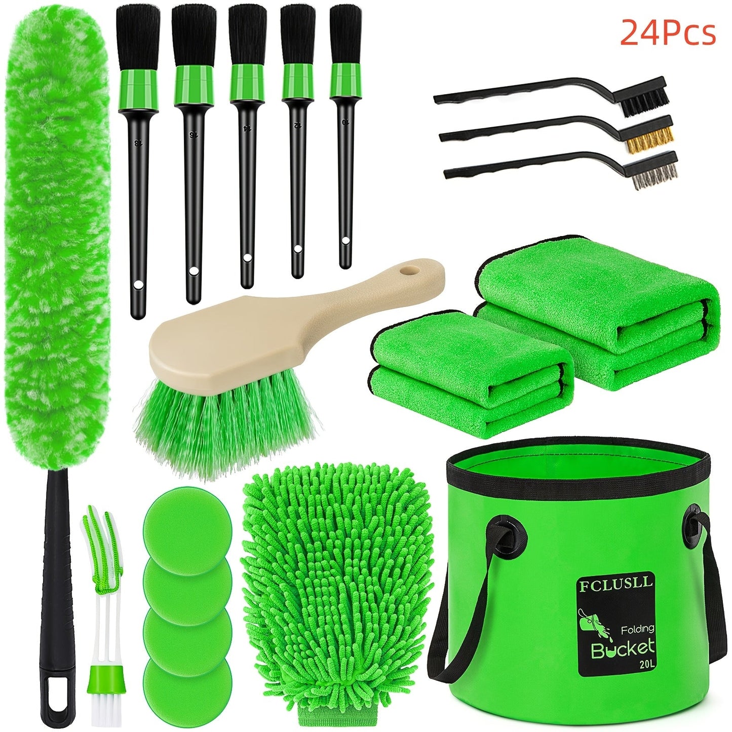 Car Cleaning Kit 17-35 Piece – Portable Vacuum Cleaner, Windshield Cleaning Tool, Drill Brush Set & Interior Brush Set for Full Car Detailing, Holiday Gift for Family & Friends