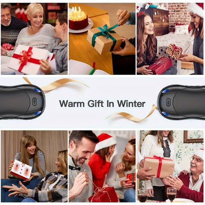 Rechargeable Hand Warmer 2-in-1 Double Sided Heating with Magnetic Suction – 3-Speed Temperature Control, Portable Electric Pocket Warmer for Skiing, Camping, Hiking & Winter Outdoor Use