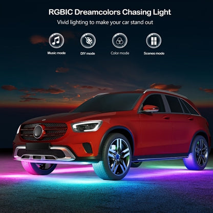Car LED Underglow Atmosphere Light Kit – App & Wireless Control, Multiple Scene Modes, 2 Strips (23.62" × 35.43"), Compatible with Cars, Trucks & SUVs, Interior & Exterior Decorative Lighting