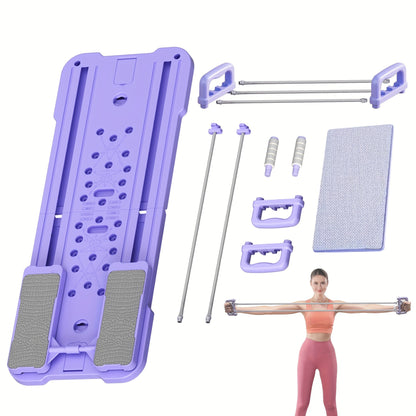 9-in-1 Portable Pilates Reformer Board for Home Gym – Multifunctional Ab Wheel & Push-Up Workout Machine, Full Body Core Trainer, Muscle Toning Exercise Equipment, Ideal Gift for Her & Him