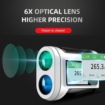 Nohawk 1000 Yard Laser Rangefinder with Side Color Display USB Rechargeable English Voice Broadcast Slope Compensation Vibration Alerts 9 Modes M Yard Ft for Golf Hunting Disc Golf Black White