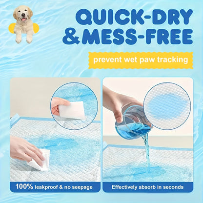 Super Absorbent Pet Pee Pads 23.62" x 23.62" – Bulk 50 to 400 Count Leak-Proof Disposable Training Pads for Dogs, Puppies, Cats & Rabbits, Odor Control, Great Value Pack