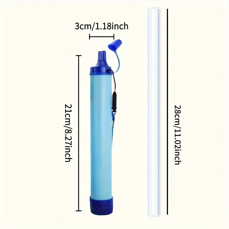 Personal Water Filter Straw Mini Water Purifier Survival Gear for Hiking Camping Travel Emergency Preparedness, Portable Filtration Straw Removes Bacteria & Contaminants - Set 1, 2 & 4 Options
